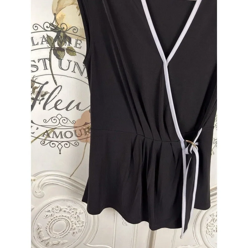 Michael Kors Top Black White Size M NWT $98